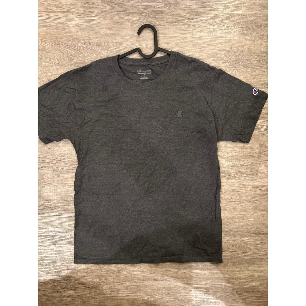 Champion Mens Authentic Athleticwear‎ T-Shirt Charcoal Grey Embroidered Logo M - Picture 2 of 8
